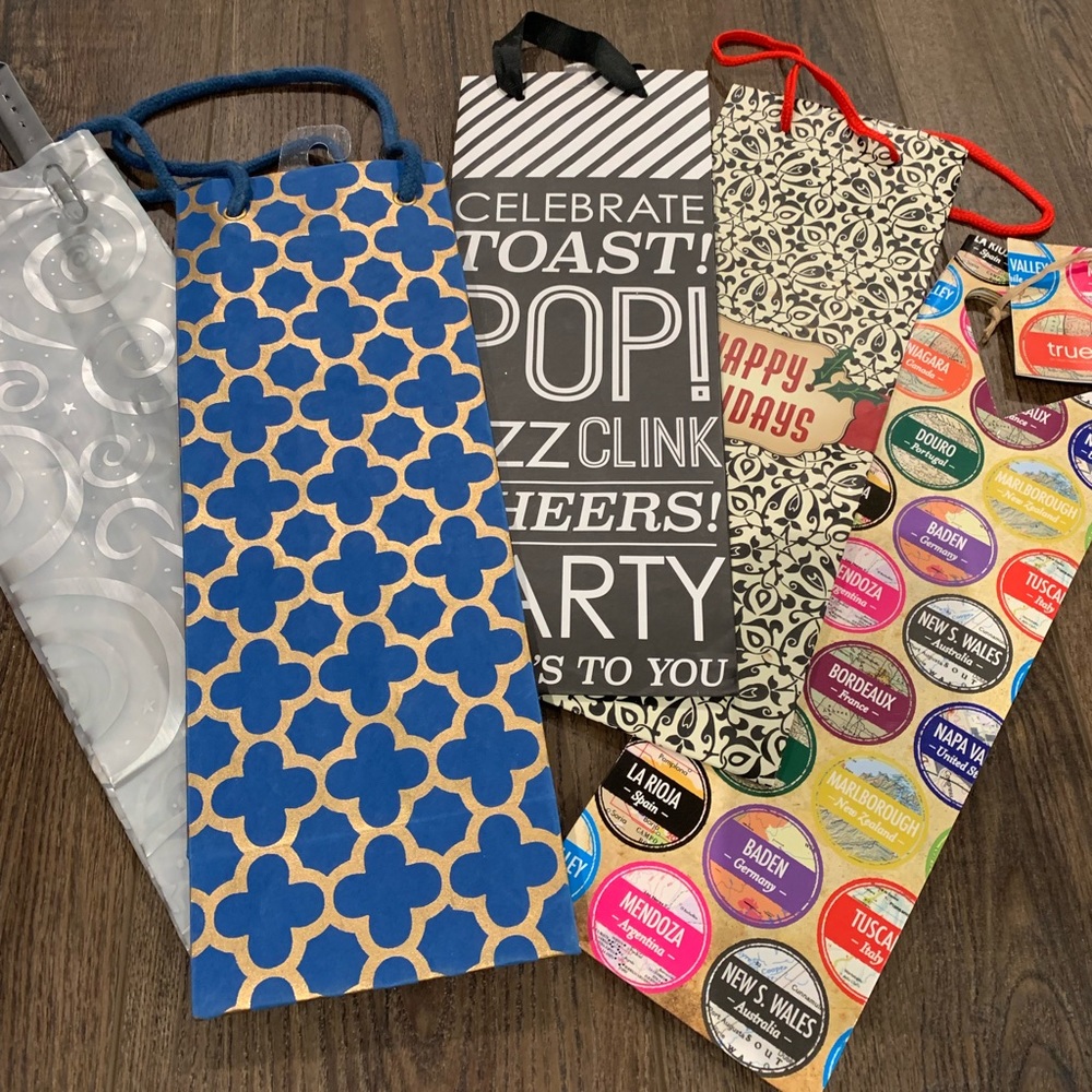 Wine gift bags set of 6